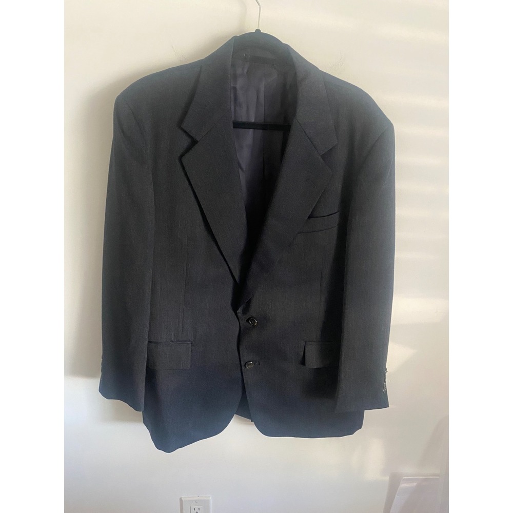 Mark Shaile Mens Dark Gray Wool Blazer Jacket‎ Size 44R